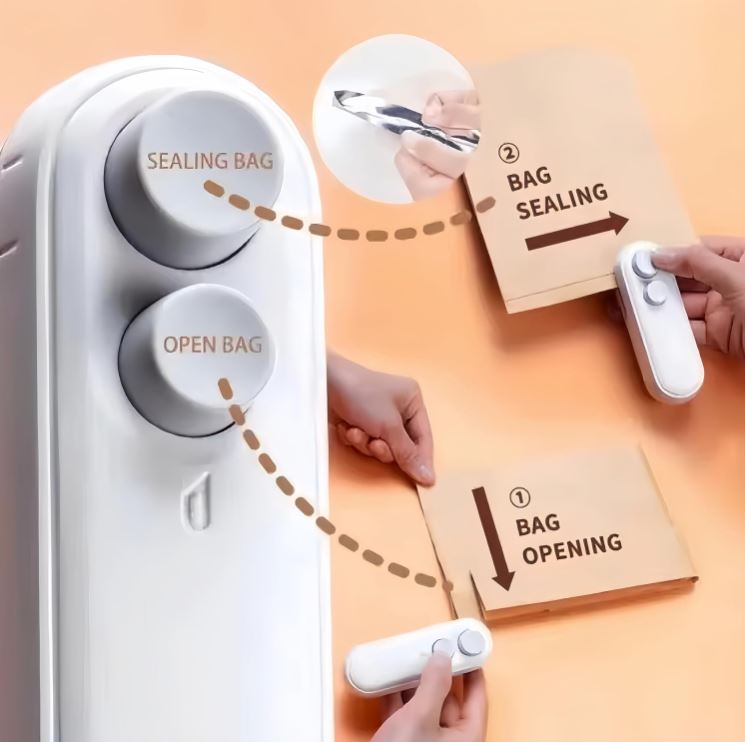 FreshGuard Pocket™:🥨 ¡No más papitas húmedas ni galletas blandas! Conserva todo con un solo clic