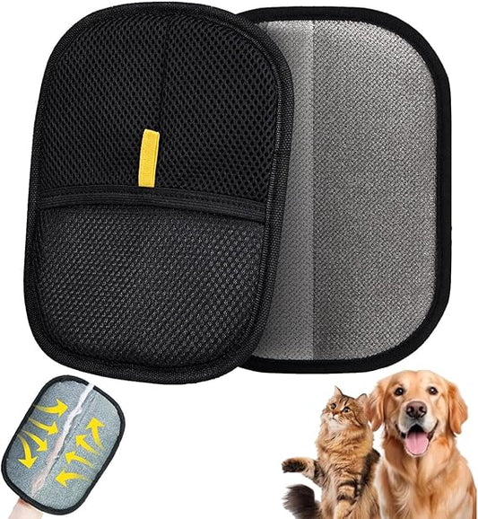 Guantes depiladores de mascotas 2PCS, guantes electrostáticos para depilación de mascotas, reutilizables de doble cara, aptos para gatos y perros que desengan pelo, baños, aseo, sofá, muebles, moqueta, ropa, asiento de coche