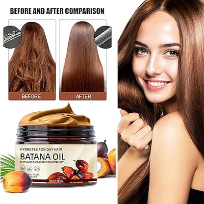 Aceite de batana para el crecimiento del cabello, aceite natural puro para el cabello , anti pérdida de cabello, evita que el cabello elimine las puntas abiertas para hombres y mujeres, 4.05 onzas líquidas