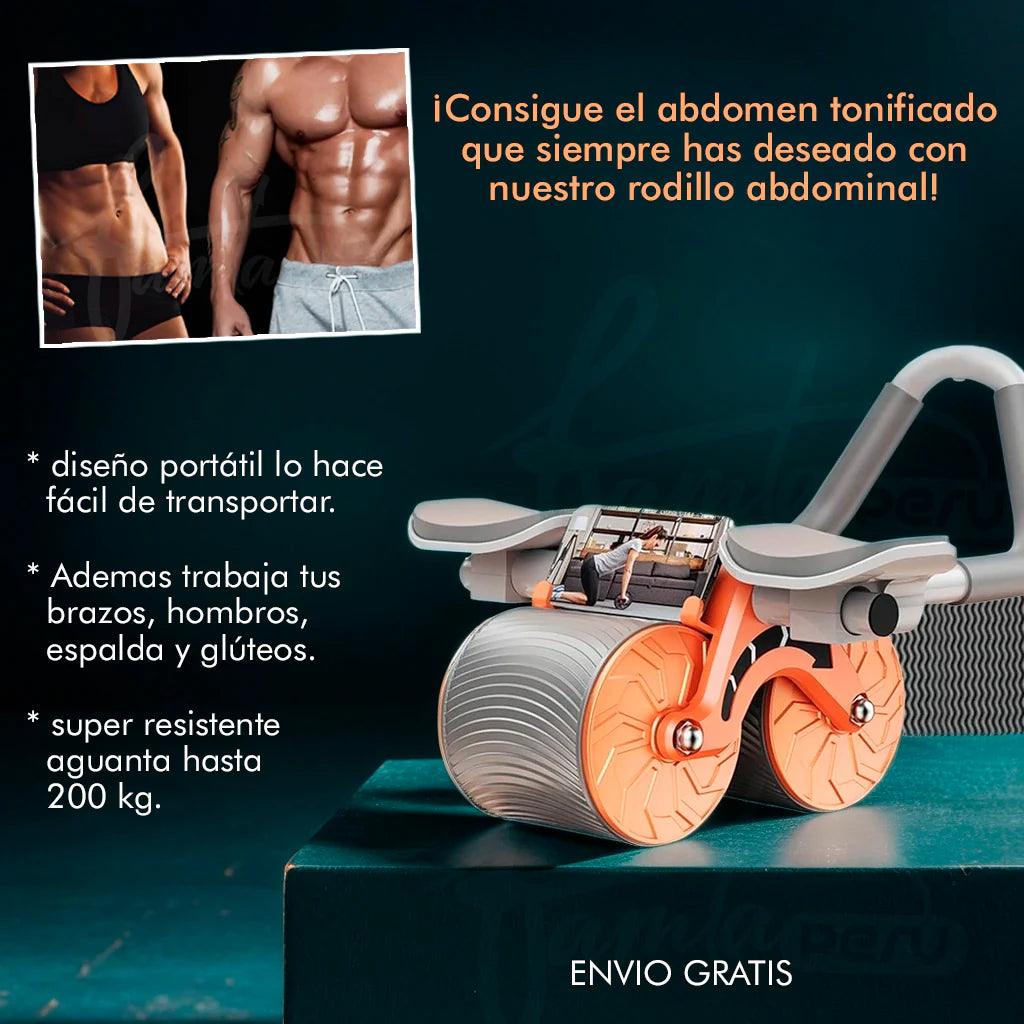 FitnesPro™️ - Rodillo para abdominales + Reloj Temporizador y Esterilla