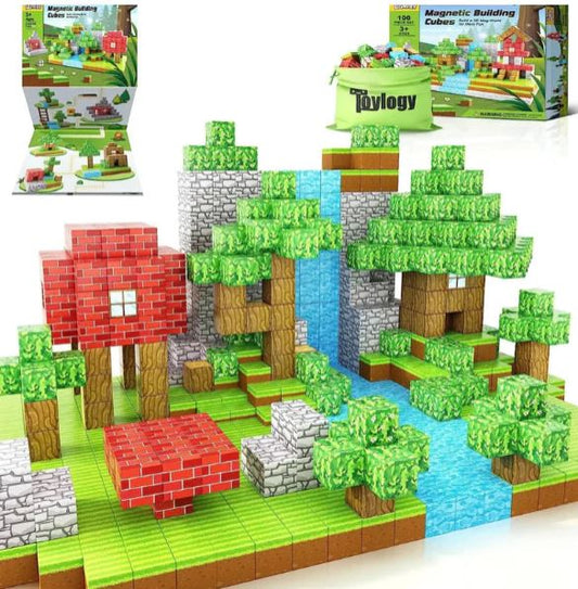Cubos Magnéticos Minecraft - 100 Piezas