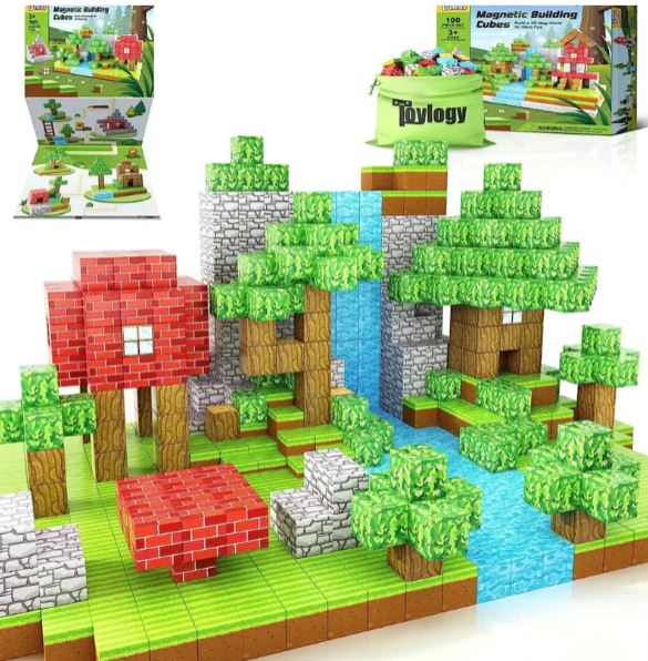 Cubos Magnéticos Minecraft - 96 Piezas