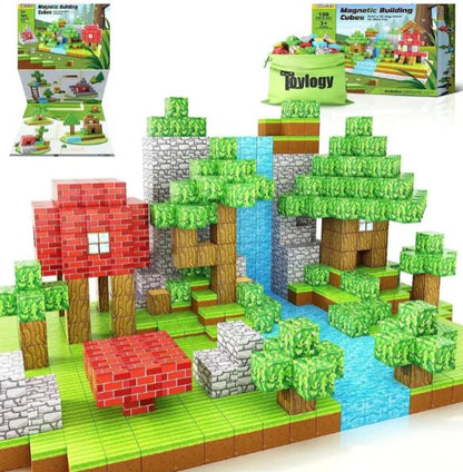 Cubos Magnéticos Minecraft - 96 Piezas