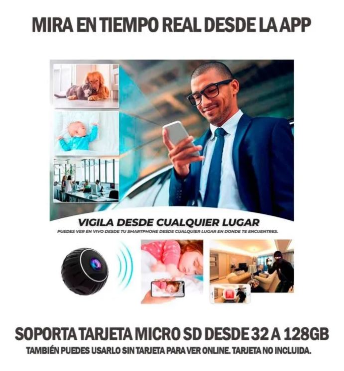 W8 SmartCam 360™:Detección de movimiento + visión nocturna: tu guardián las 24 horas