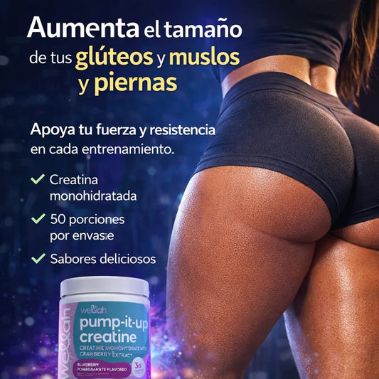 Wellah Pump-It-Up Creatine- apoyar la masa muscular, la resistencia y la recuperación rápida