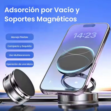 Soporte magnético para teléfono de coche Rotación plegable de 360 ° con ventosa fuerte universal para iPhone Samsung Xiaomi Soporte para teléfono para conducción y escritorio