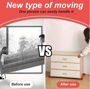 5 Portamuebles de servicio pesado, herramientas de manipulación, elevadores de muebles, correderas y grúas con barras de elevación de altura ajustable.