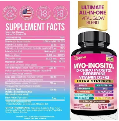 Cortisol + Inositol, apoyo diario contra el estrés y para la energía, 60+90 cápsulas