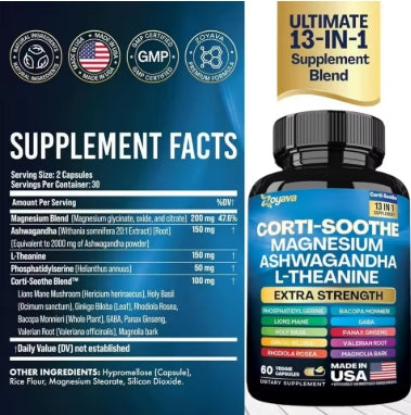 Cortisol + Inositol, apoyo diario contra el estrés y para la energía, 60+90 cápsulas