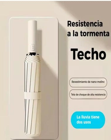 Paraguas con botón automático para un uso fácil, ligero y altamente resistente