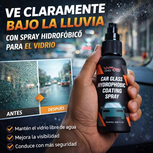 Pack de 2 Spray de revestimiento hidrofóbico antiniebla para vidrios de automóvil