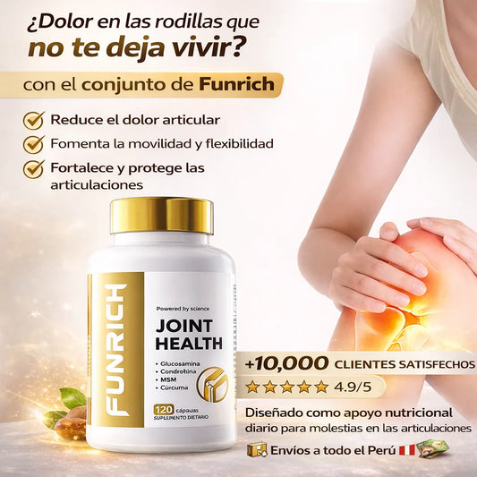 Suplemento dietético Funrich Joint Health - para apoyar la salud articular.