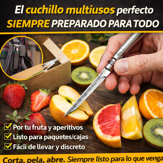 Cuchillo portátil multiusos para frutas de acero inoxidable