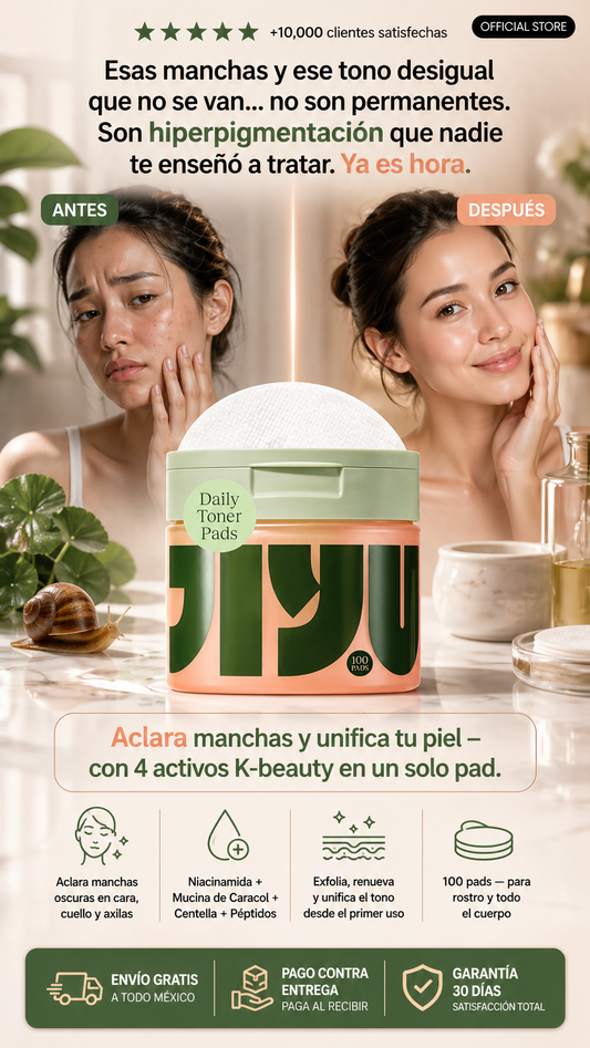 Jiyu Korean Skincare Anti-Aging, Dark Spot & Wrinkle Minimizing Toner Pads with Snail Mucin, Niacinamide, Peptide Complex - 100 ct.