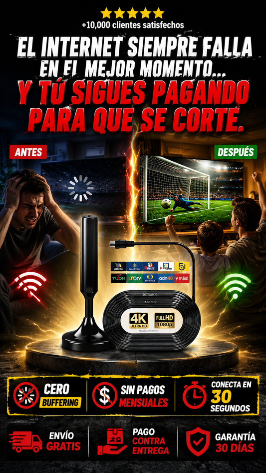 Antena de TV digital interior de la marca Penxua, modelo IN02
