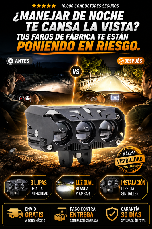 Faros Led Auxiliar Intensidades Vehiculo Viral