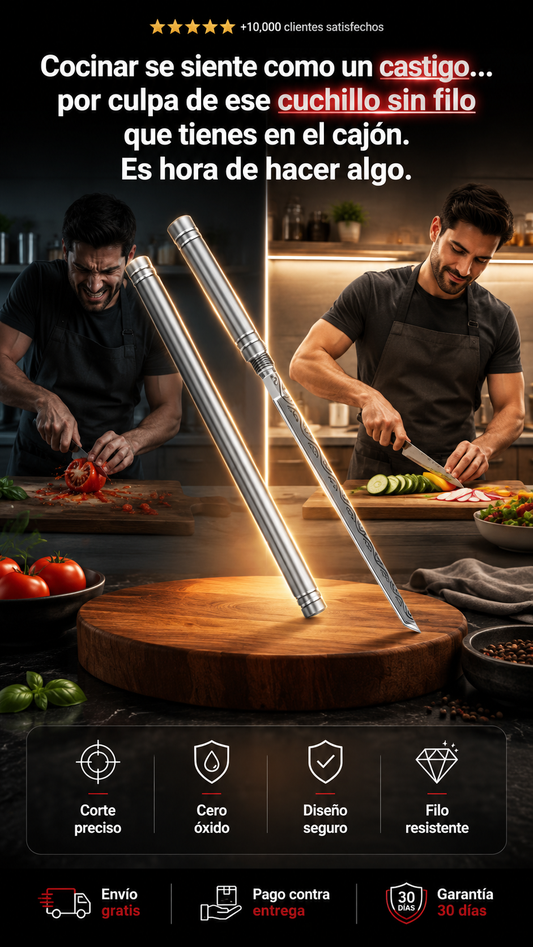 Cuchillo Delgado Acero Inoxidable Chef