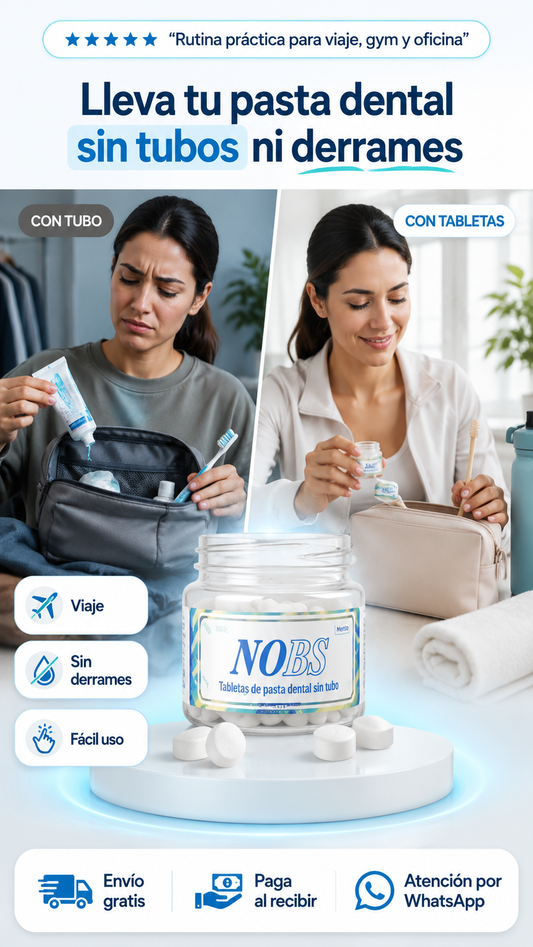NOBS Toothpaste Tablets — Tabletas de pasta dental sin tubo