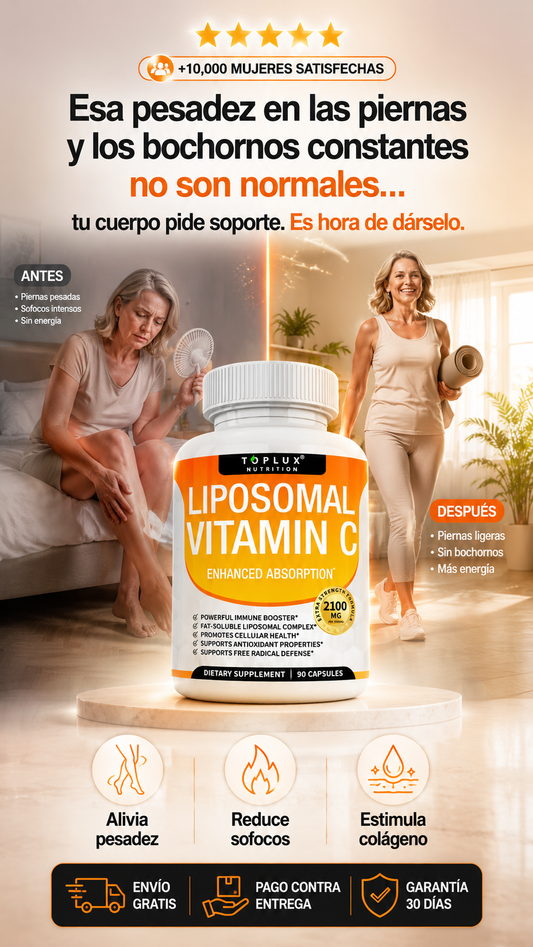 Vitamina C liposomal Toplux Nutrition 2100 mg - Favorece la salud celular, antioxidante