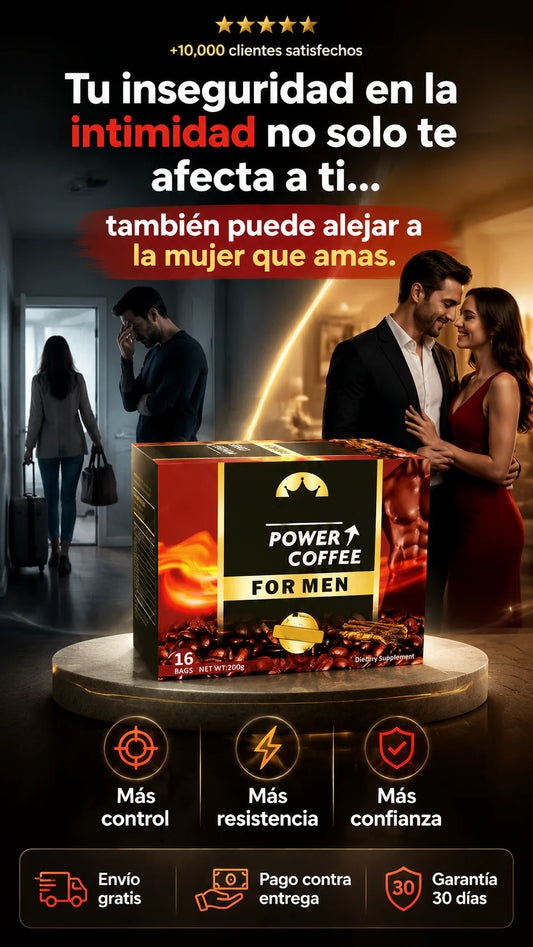 "Power Coffee for Men", un suplemento dietético en polvo diseñado para aumentar la energía y la libido masculina.