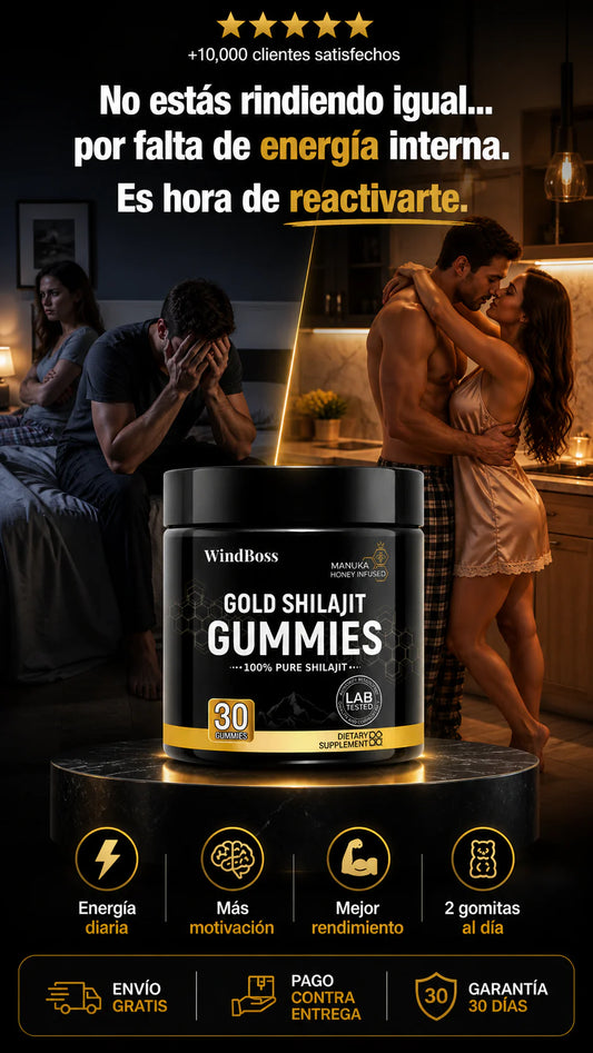 Gomitas de Shilajit | Miel de Manuka | Shilajit del Himalaya | Sin azúcar añadida | Ashwagandha, Gokshura | Ácido fúlvico y 85+ minerales traza | para hombres, mujeres | Sin OGM | 100% Natural