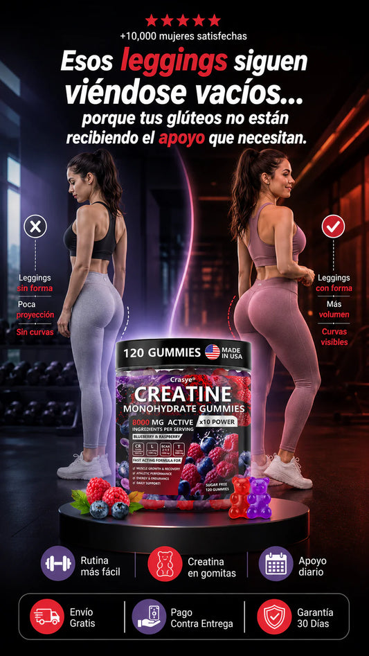 Gomitas de monohidrato de creatina de 5000 mg para hombres y mujeres, gomita de creatina con taurina BCAA para apoyo energético y fuerza muscular, suplemento sin azúcar antes del entrenamiento
