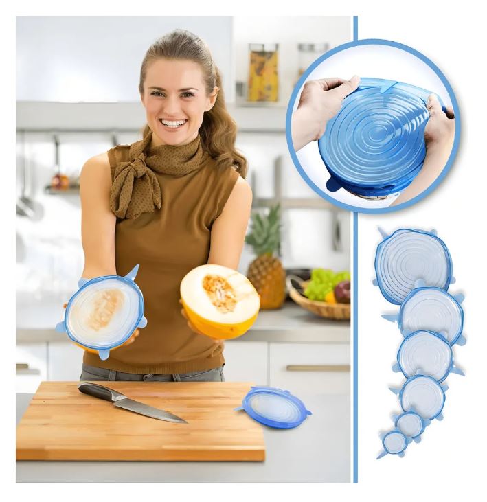 SealFlex™: 12 Tapas de silicona reutilizables que sellan frescura en segundos 🍓🥑♻️