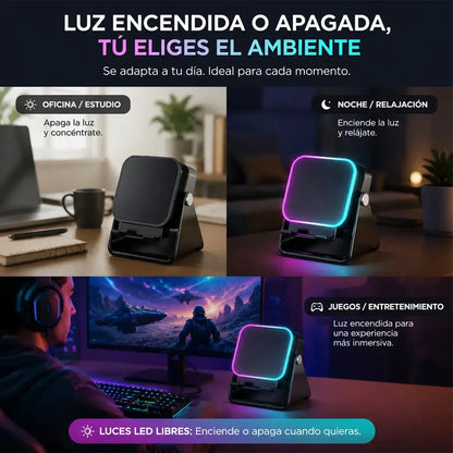 Altavoz Inalámbrico 5 en 1: Cargador de Celular, Soporte Magnético y Sonido por Inducción