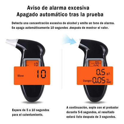 🚗 Alcoholímetro Digital – ¡Conduce con responsabilidad y seguridad!