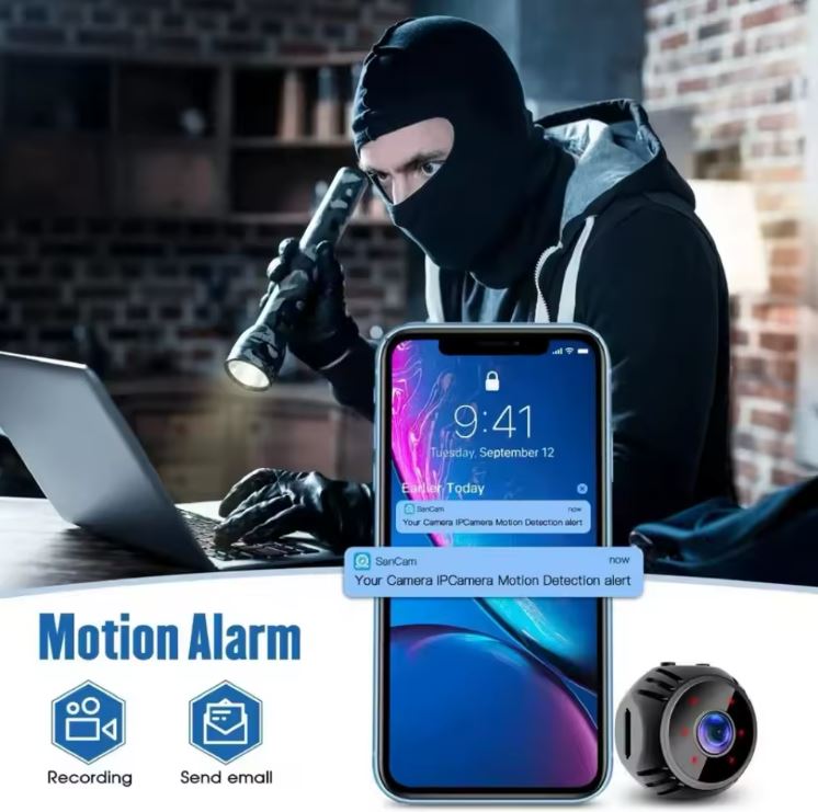 W8 SmartCam 360™:Detección de movimiento + visión nocturna: tu guardián las 24 horas