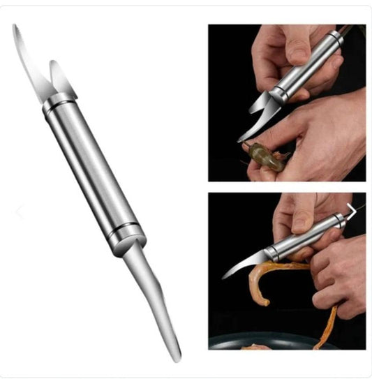 Cuchillo Pelador de Camarones Acero Inoxidable
