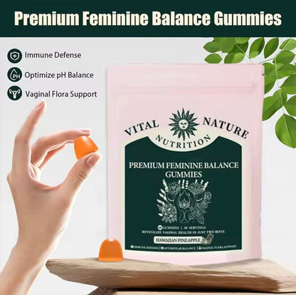 Gomitas de equilibrio femeninas premium - Gomitas de piña hawaiana para mujeres Delicioso equilibrio de PH y soporte inmunológico - 60 unidades
