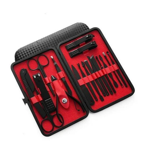Kit de manicura y pedicura profesional, 19 piezas.