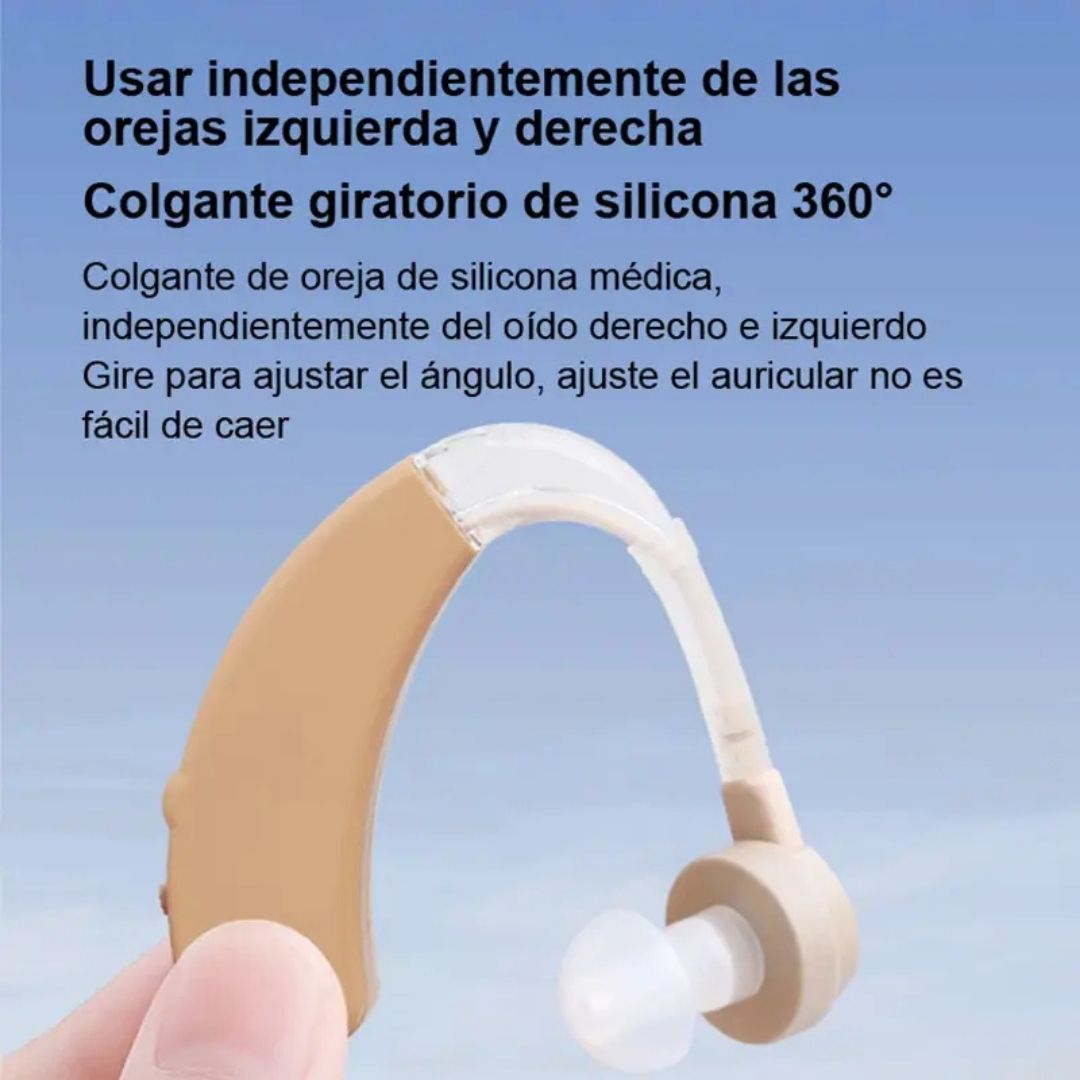 Amplificador de Sonido, Diseño Discreto con Rango de Frecuencia de 200-5000 Hz, Incluye 3 Cojines y 2 Pilas de Botón | Fácil de Operar.