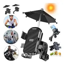 Soporte para teléfono celular de motocicleta con paraguas I Soporte para teléfono celular de bicicleta con paraguas