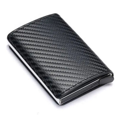 Billetera de fibra de carbono RFID para hombres, billetera antirrobo con tarjeta crédito, clip tarjeta ultradelgada lujo