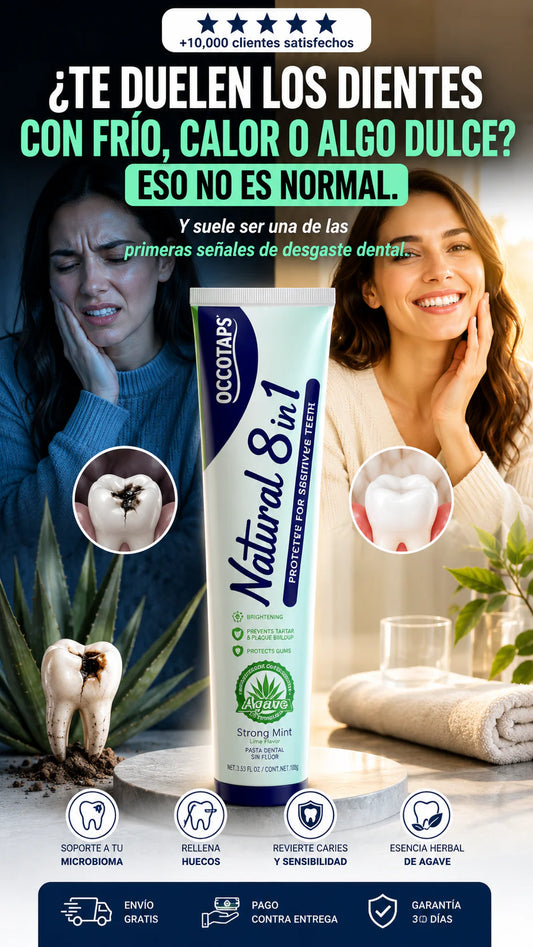 Pasta dental Occotaps Agave para dientes sensibles y blanqueadora