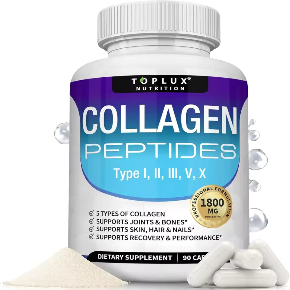 Toplux - Colágeno de 5 PEPTIDOS, cuida tu piel, articulaciones y tu salud integral