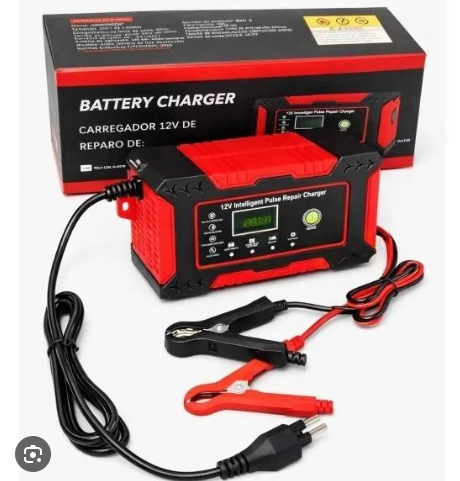 Cargador inteligente 12V-Reparacion de Pulso- Pantalla LCD- Proteccion- Seguro y Eficiente- 50 pzs