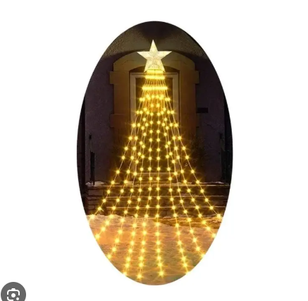 Luces de cascada LED en forma de estrella para jardín -30pz