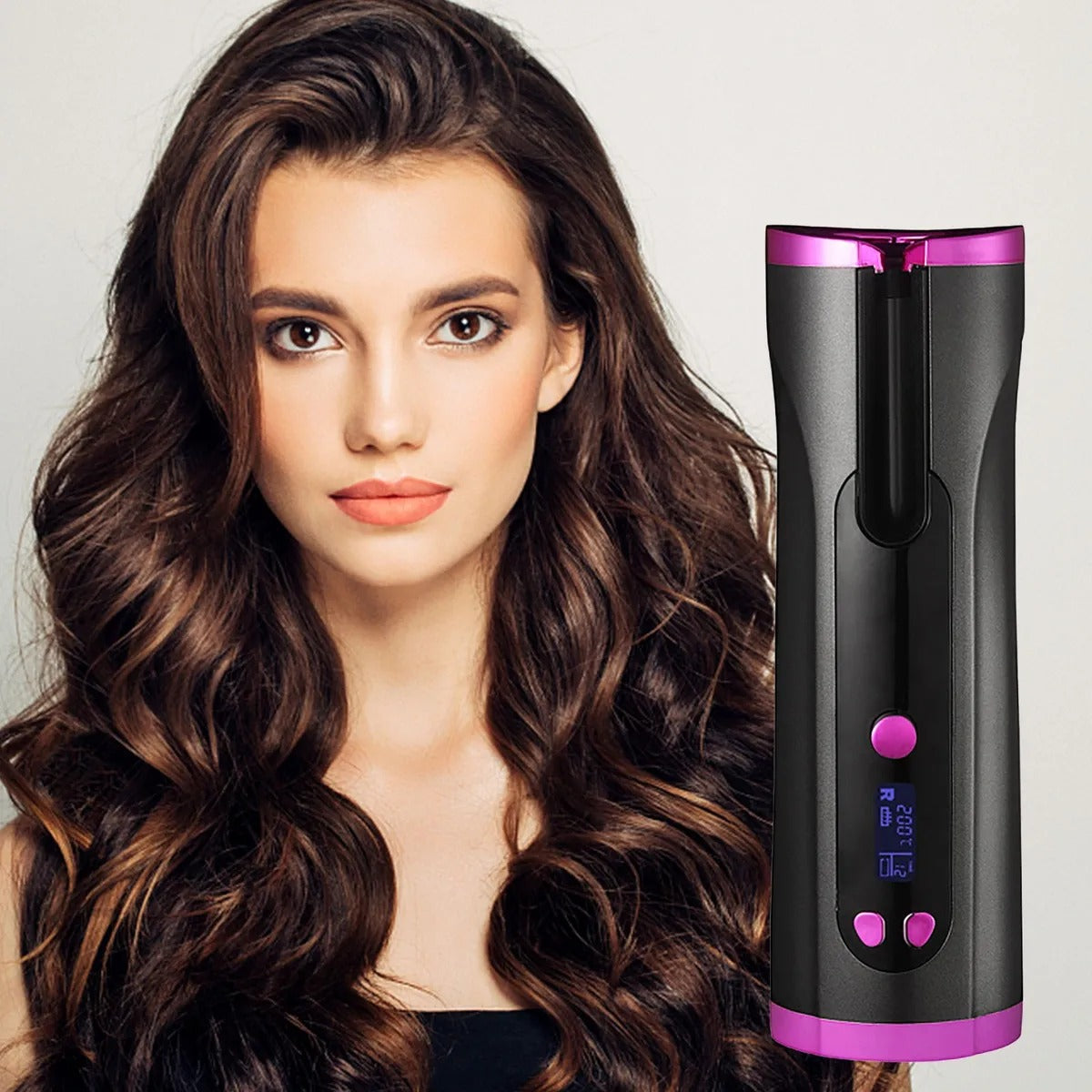 Rizador De Pelo Giratorio Automático Inalámbrico Portátil