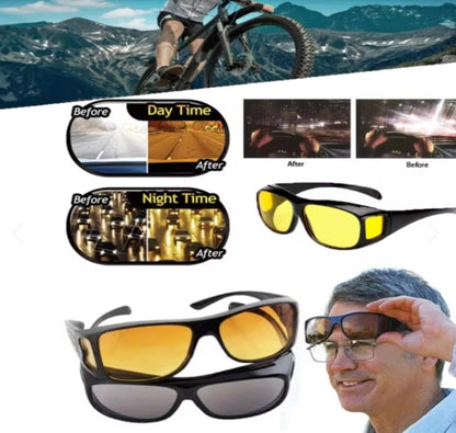 Paquete De 2 Gafas VisióN HD ConduccióN DíA Y Noche, Lentes