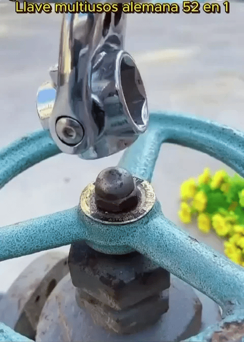 Llave Multifuncional 52 en 1, Llave Universal con Cabezal Giratorio de 360 Grados, Adecuada para Reparación de Automóviles en el Hogar