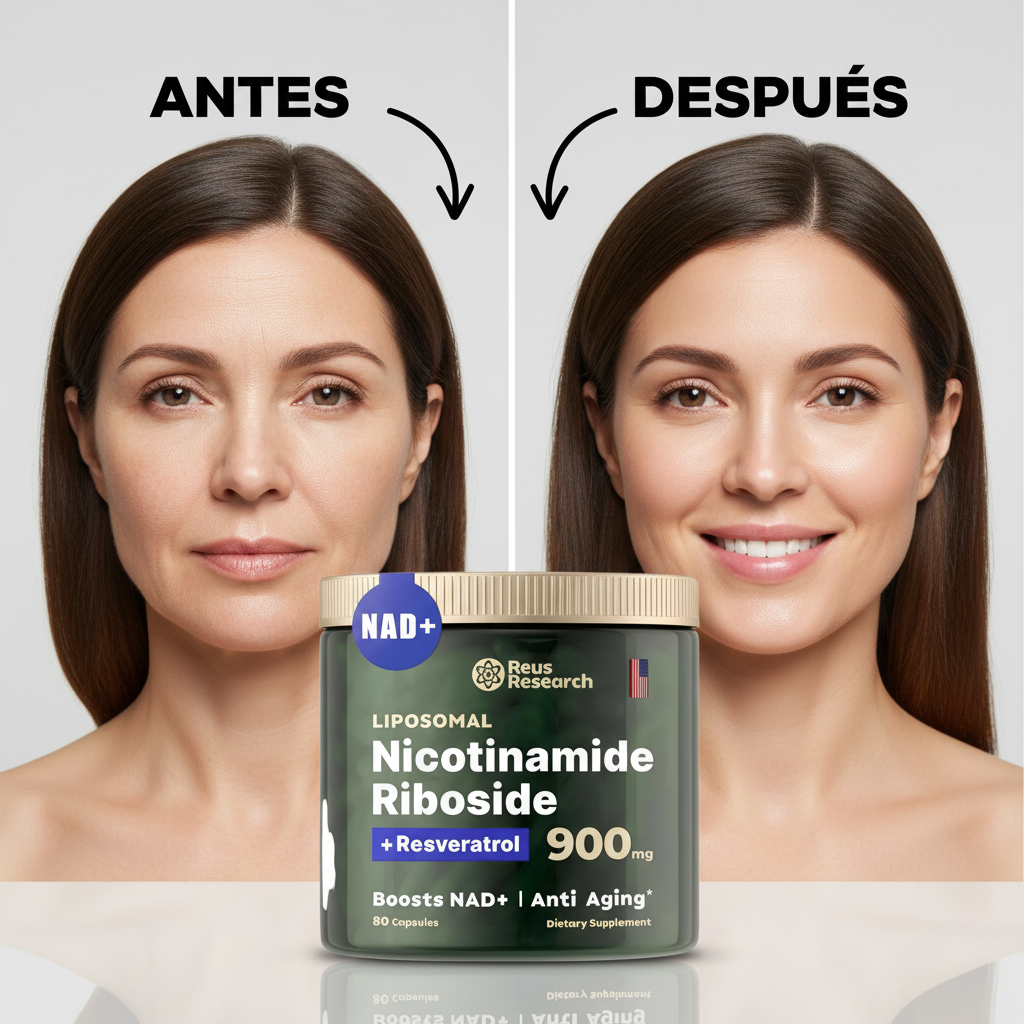 NAD+Suplemento - Nicotinamida Liposomal Nucleosuro 900mg Resveratrol Quercetin - Utilizado para Antienvejecimiento, Energía, Enfoque -80 cápsulas