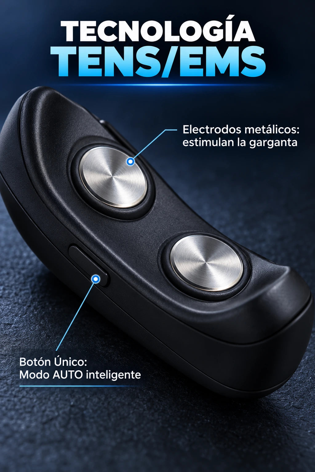 Electrodos y tecnología TENS EMS del dispositivo antirronquidos