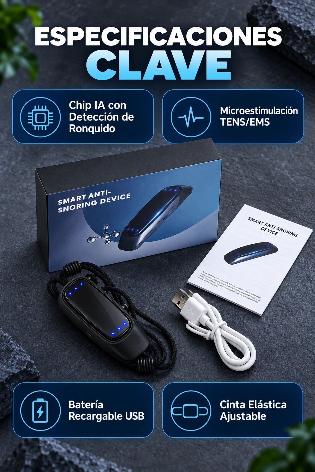 Especificaciones del Dispositivo Antironquidos