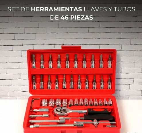 ToolMaster Pro 46:🧰🔧💪 Juego de Llaves de Vaso en Acero de Vanadio