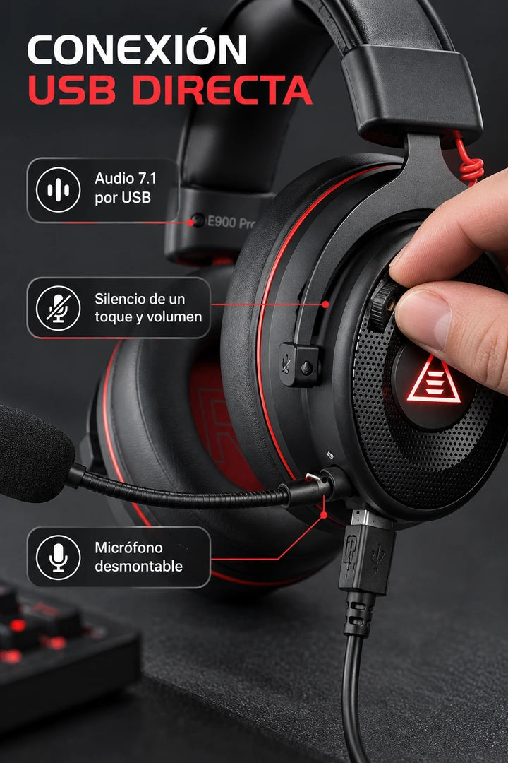 EKSA E900 Pro conexión USB directa