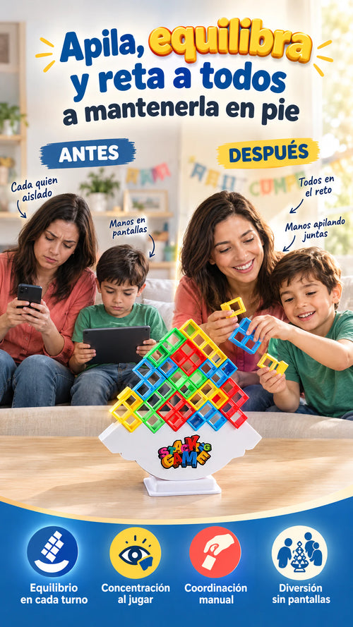 Juego de equilibrio Stack Game — Apila, reta y comparte diversión sin pantallas