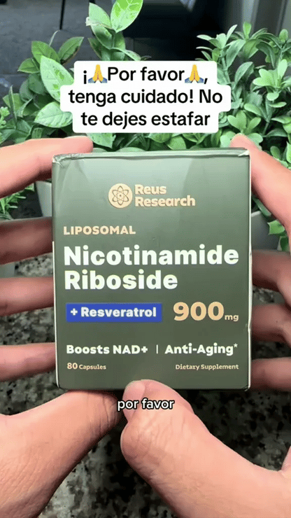 NAD+Suplemento - Nicotinamida Liposomal Nucleosuro 900mg Resveratrol Quercetin - Utilizado para Antienvejecimiento, Energía, Enfoque -80 cápsulas